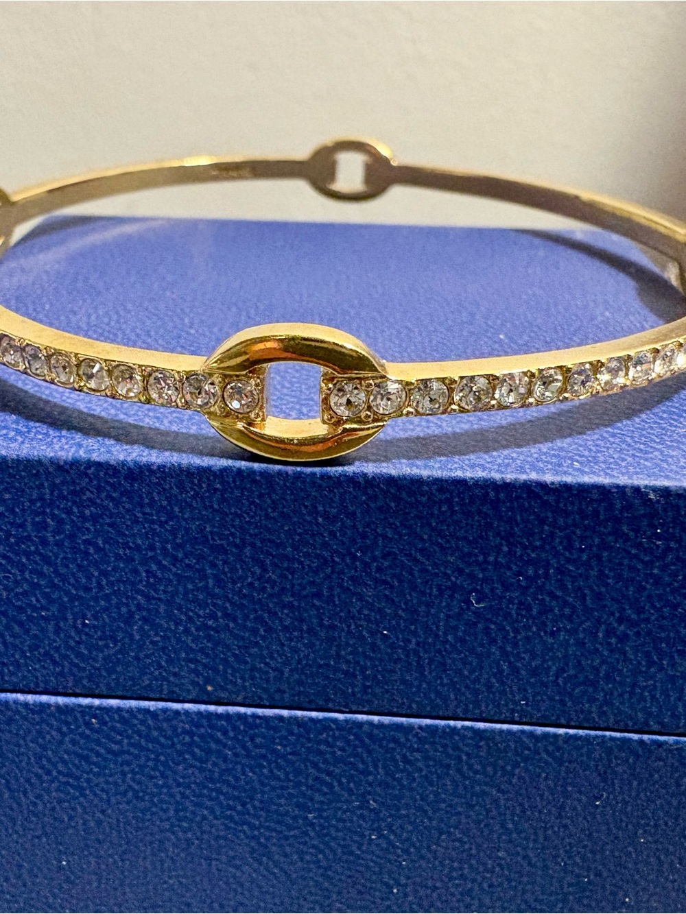 Coach Gold Crystal Pave Bangle Bracelet
